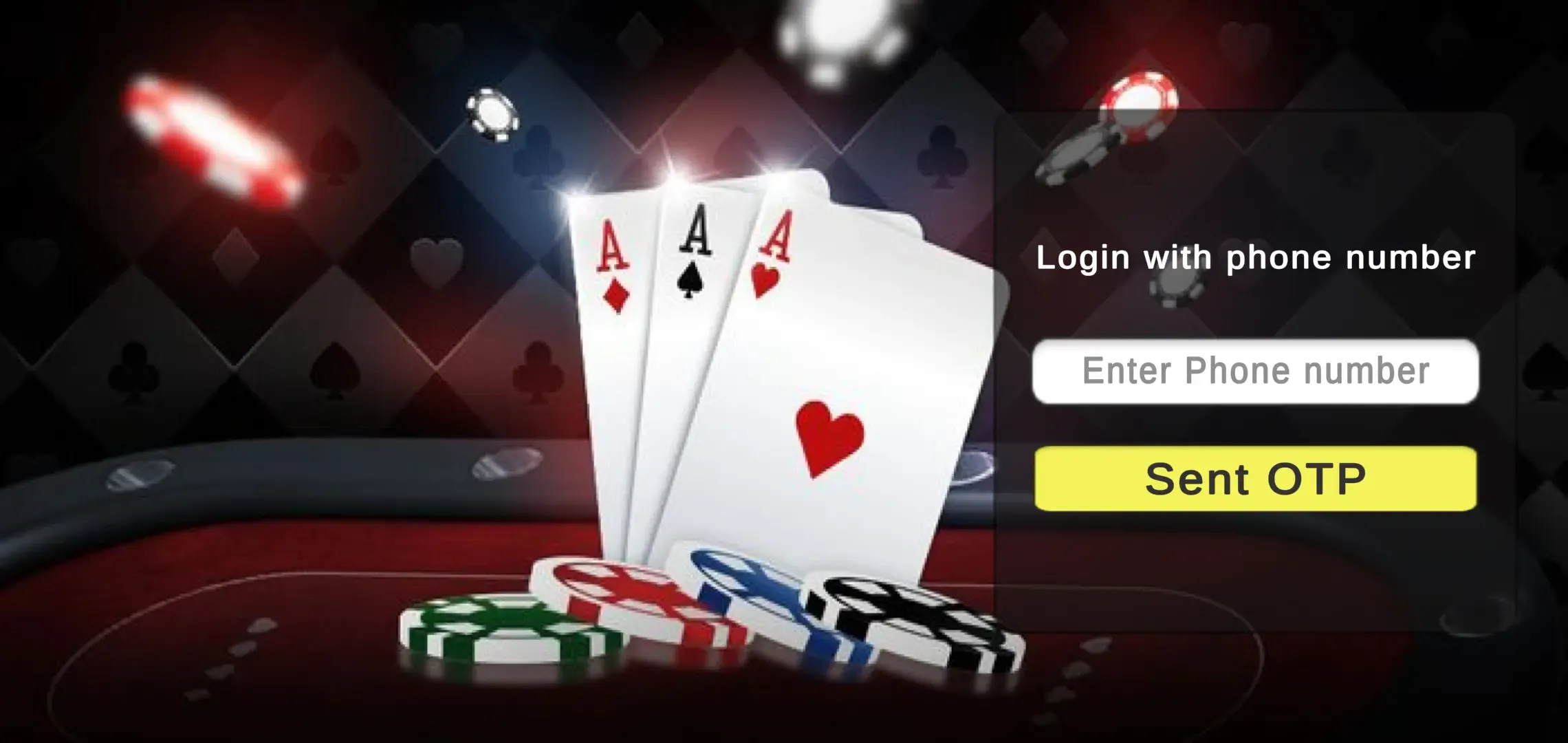 Players sign in quickly with a phone number and OTP
