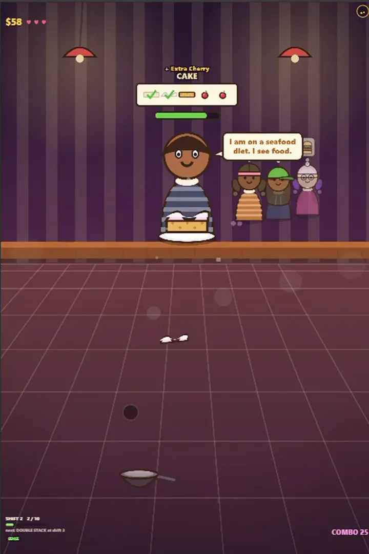 Patience drains while you work the pan