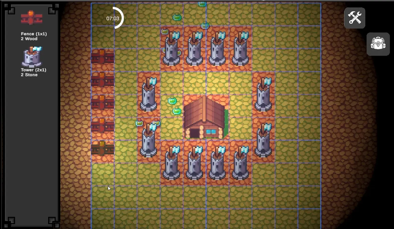 Fortify your base with a ring of defensive towers