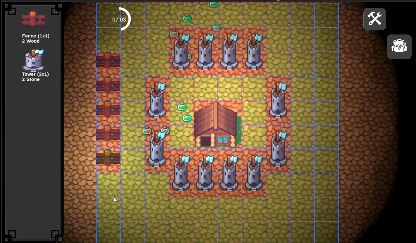 Fortify your base with a ring of defensive towers