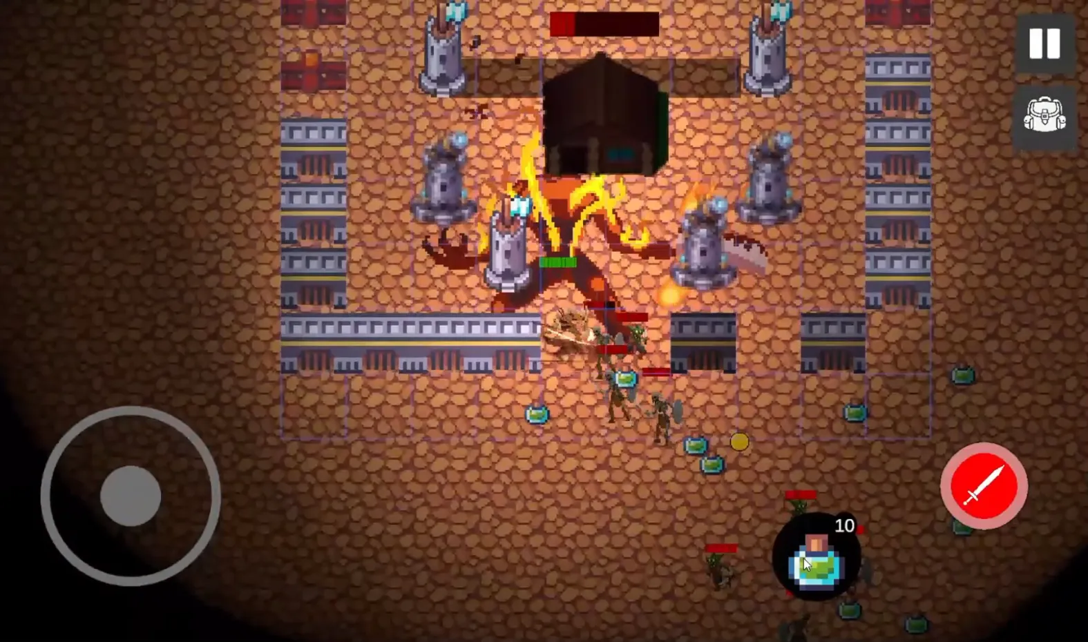 Face the final boss as it assaults your fortress